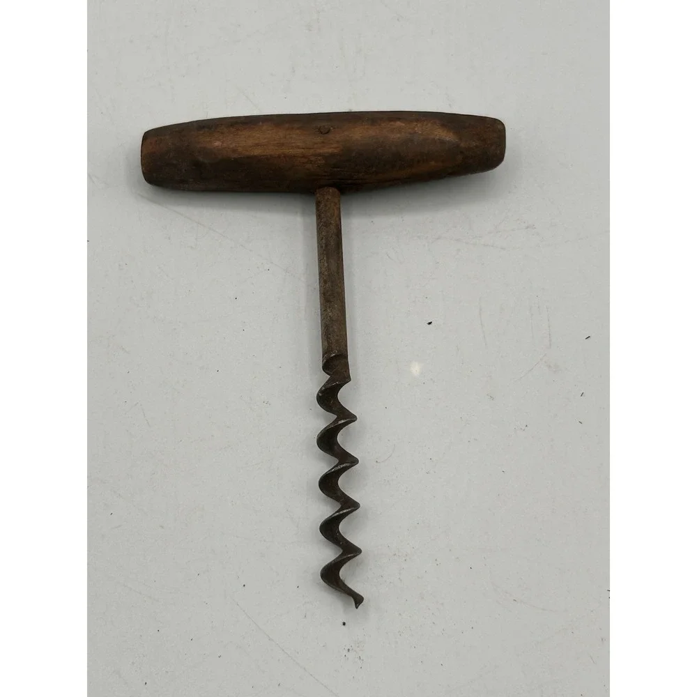 Vintage Direct Pull‎ Corkscrew Bottle Opener W/ Wooden Handle
